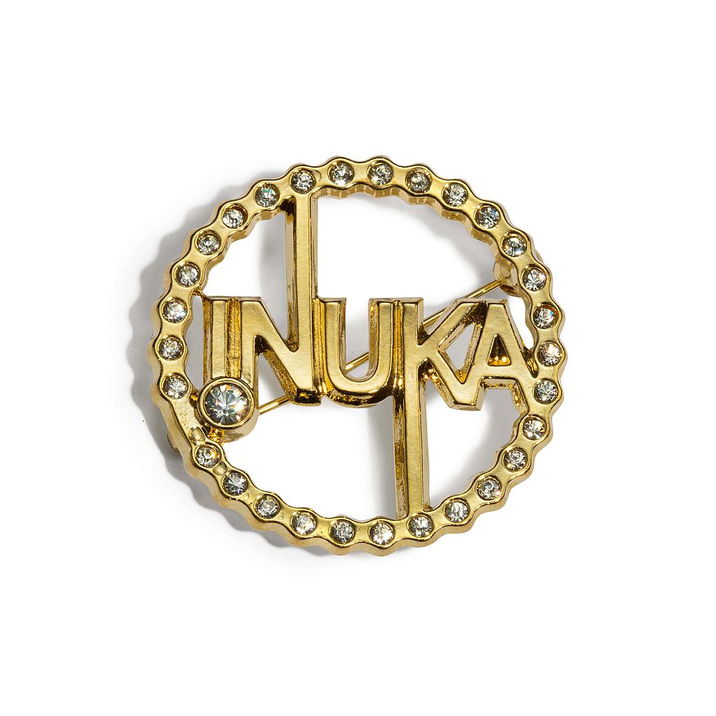 INUKA Branded Diamante Brooch