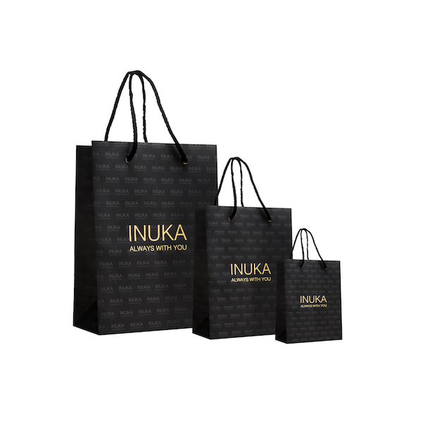 Gift Bag: Black Medium x 1 - (150mm x 205mm)